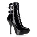 PL-Indulge 1026 Black Ankle Boot With Buckles