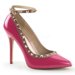 Two Tone Studded 5" Pumps with Ankle Strap