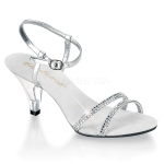 3" Sandal With Clear Heel And Rhinestones